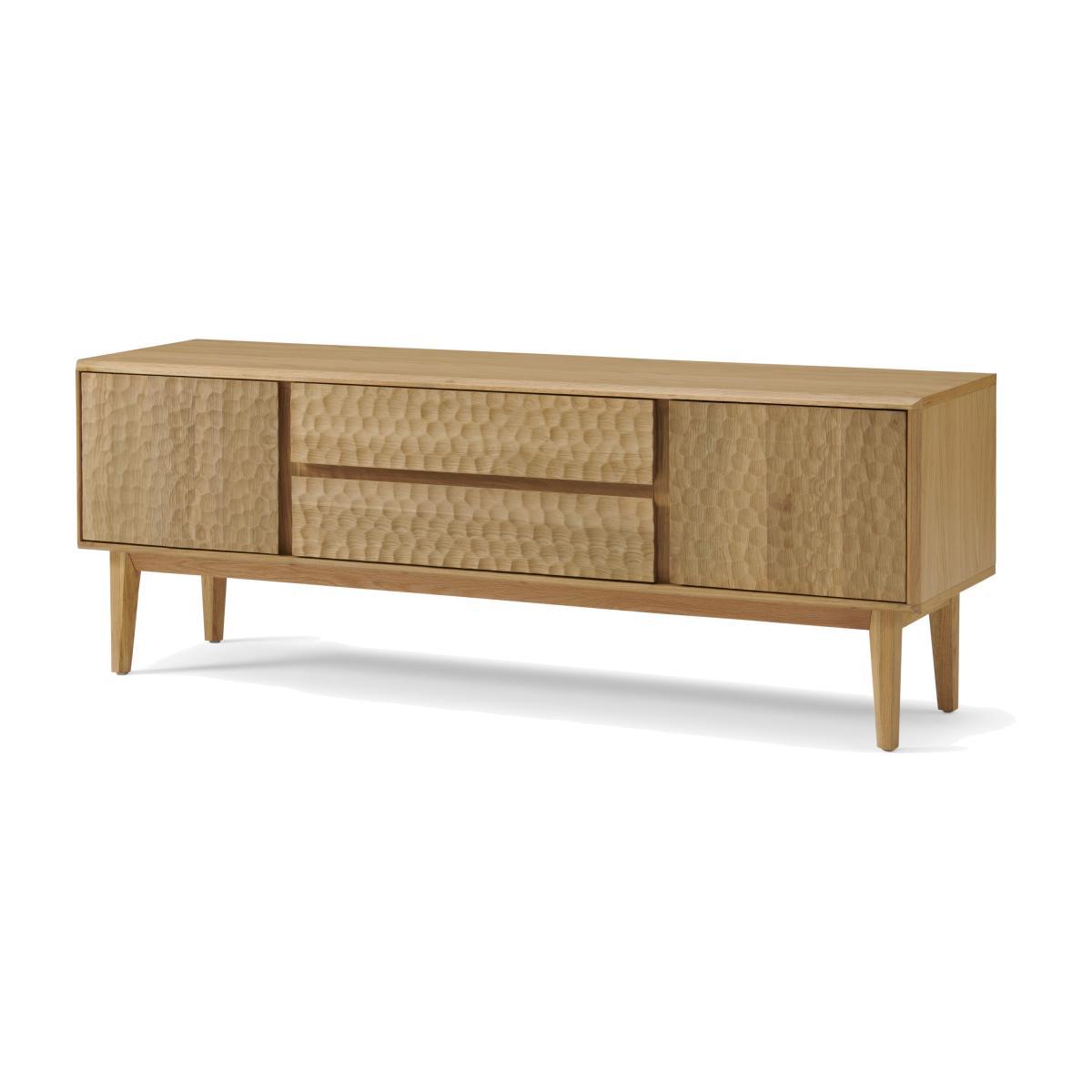 Abbon Wide Media Unit, Textured Oak – image 1