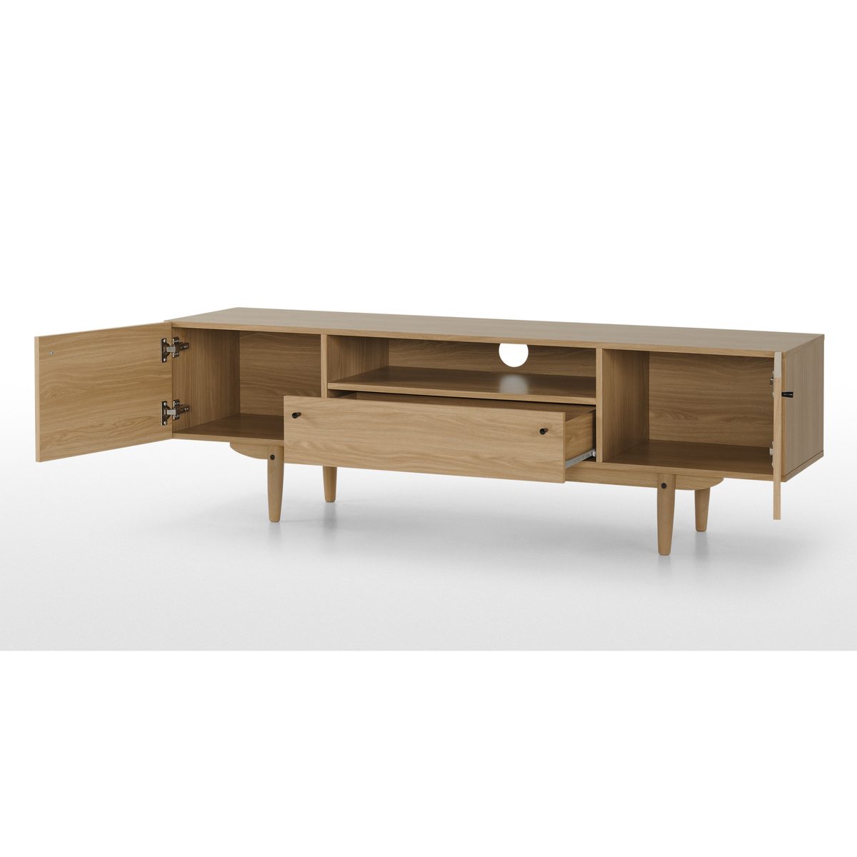 MADE Essentials Asger Wide TV Stand, Oak Effect – image 5