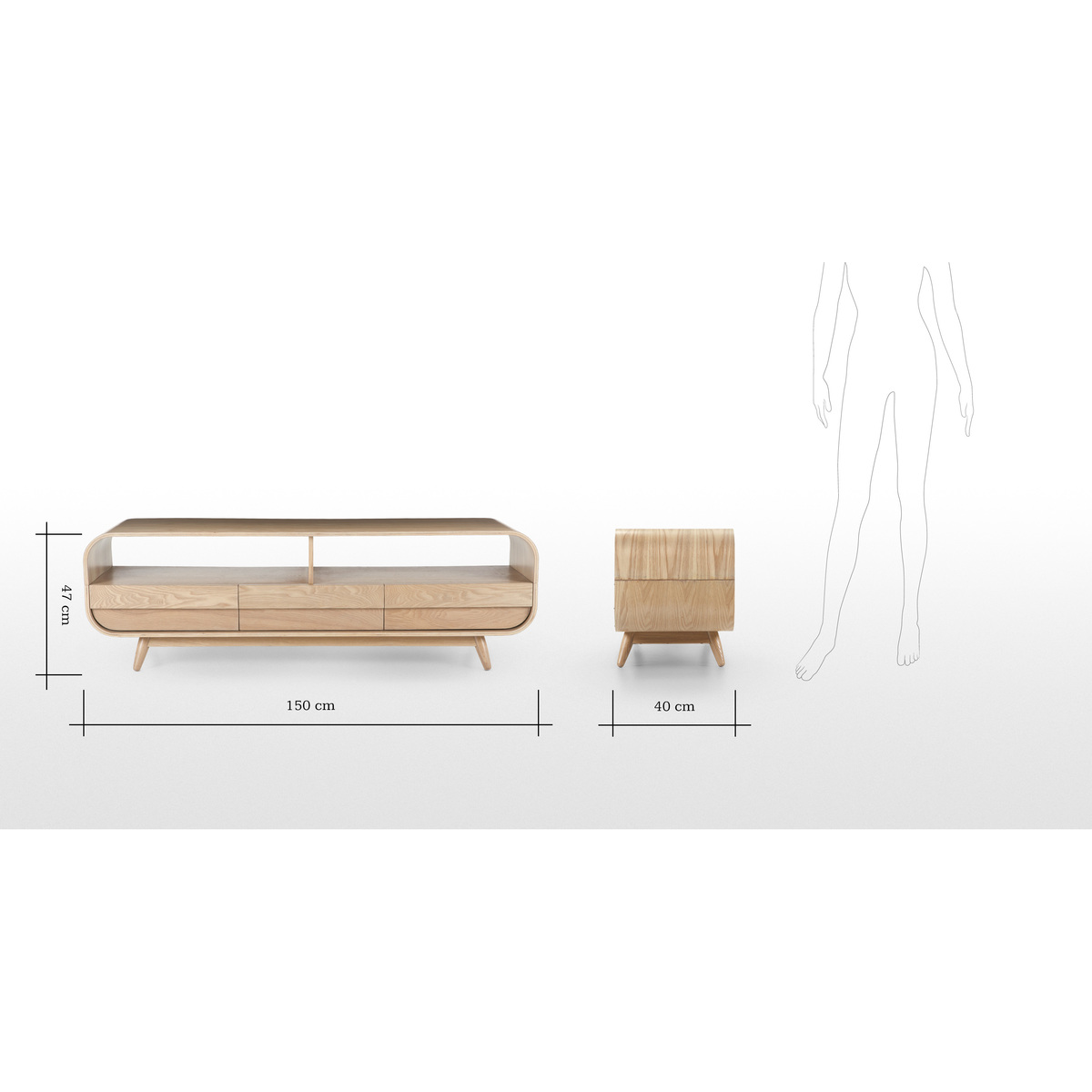 Esme Wide TV Stand, Ash – image 6