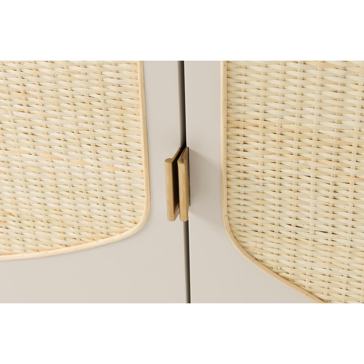 Emmi Wide Media Unit, Warm Ecru & Rattan – image 7