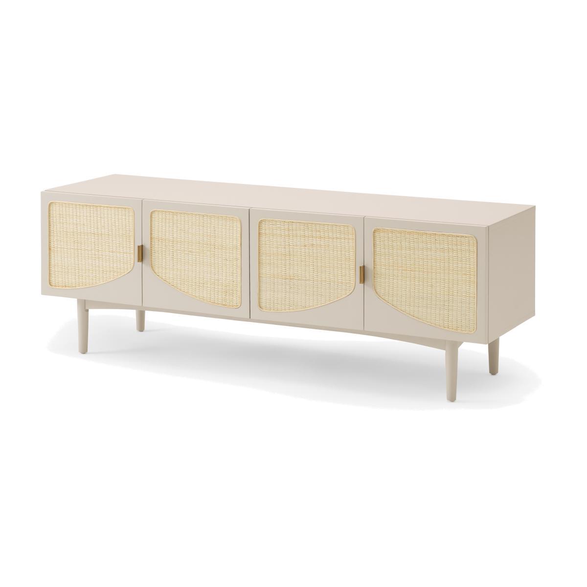 Emmi Wide Media Unit, Warm Ecru & Rattan – image 1