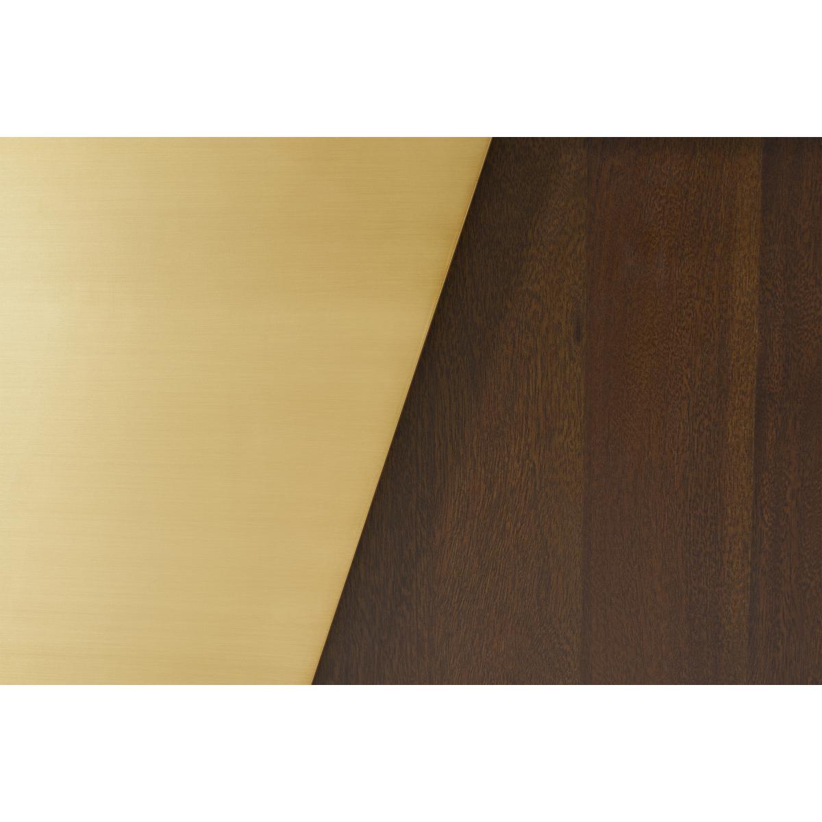 Mischa Wide TV Stand, Acacia Wood & Brass – image 8