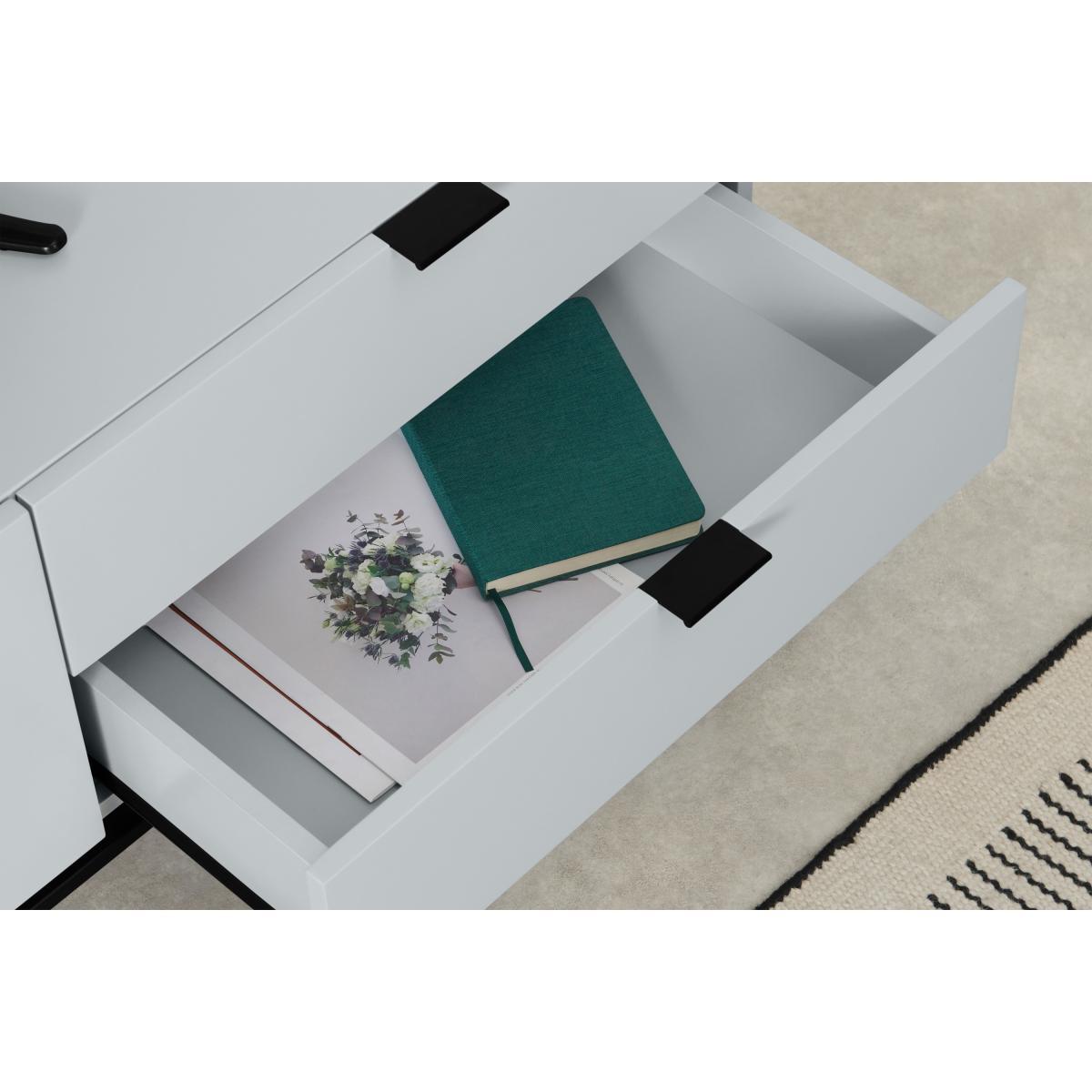 Marcell Wide Media Unit, Light Grey – image 5