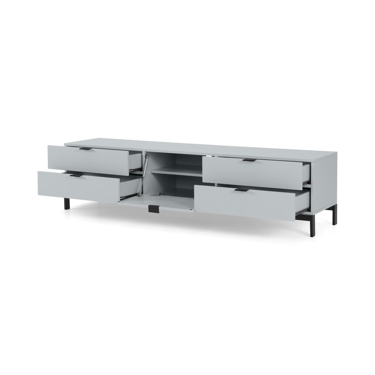 Marcell Wide Media Unit, Light Grey – image 6