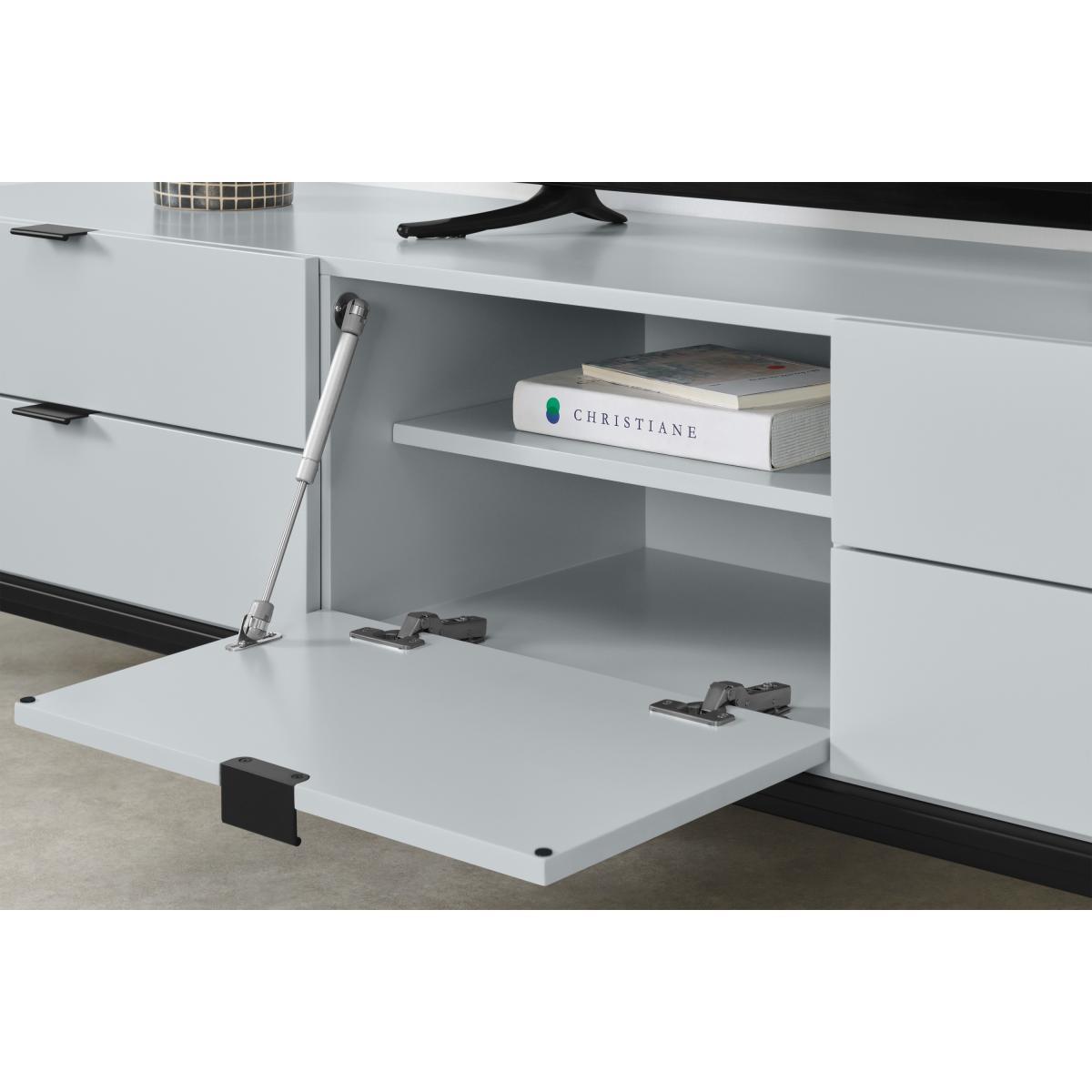 Marcell Wide Media Unit, Light Grey – image 7