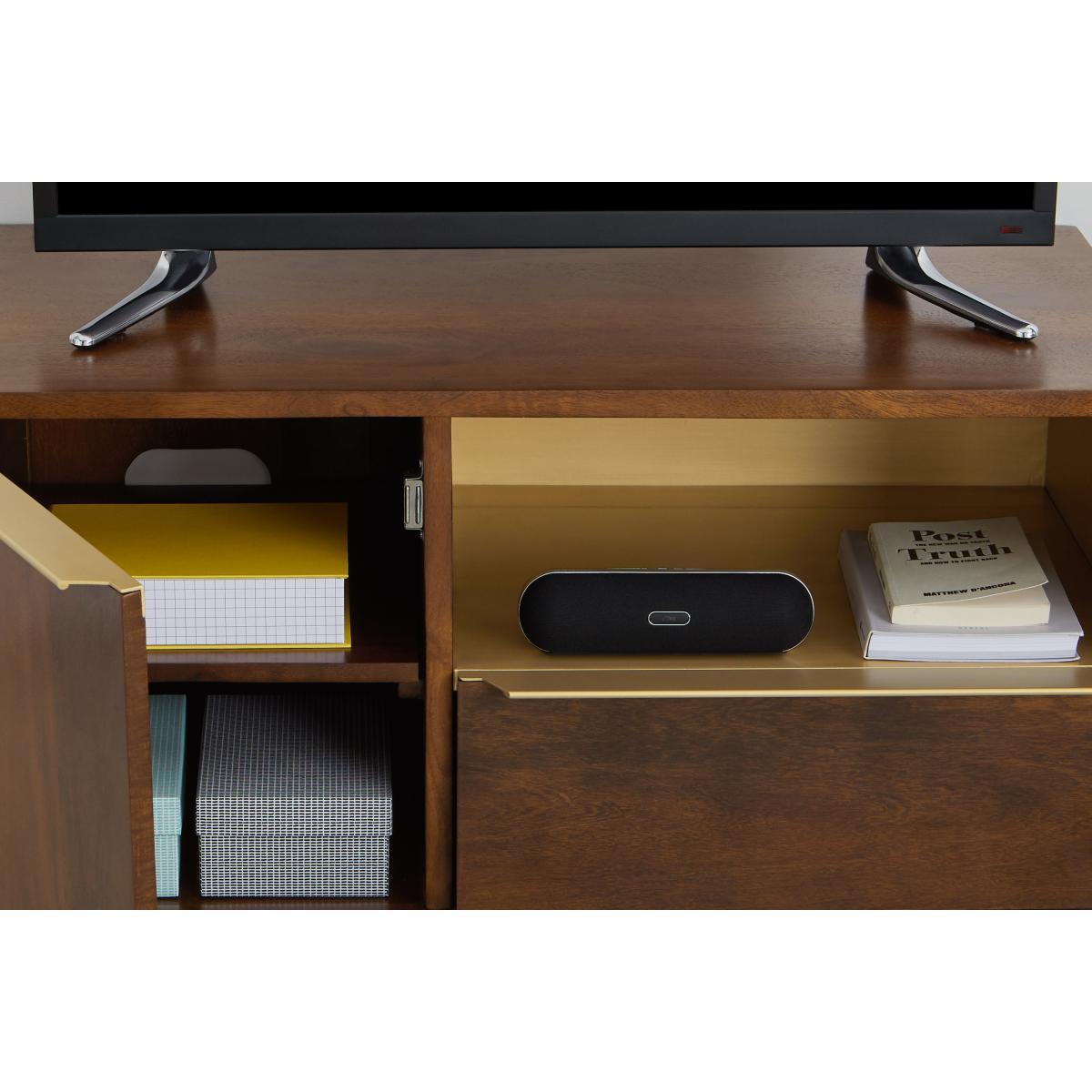Anderson Compact TV Stand, Mango Wood & Brass – image 5