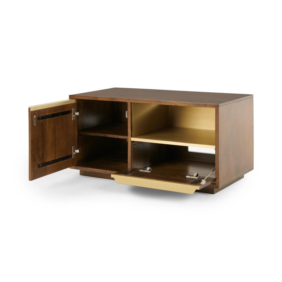 Anderson Compact TV Stand, Mango Wood & Brass – image 6