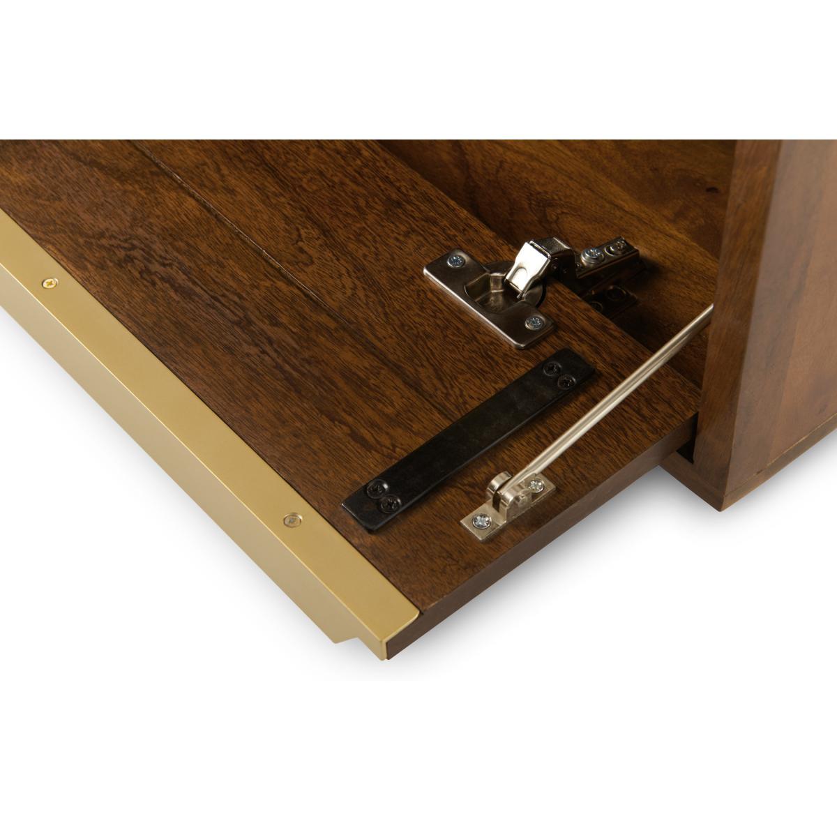 Anderson Compact TV Stand, Mango Wood & Brass – image 7