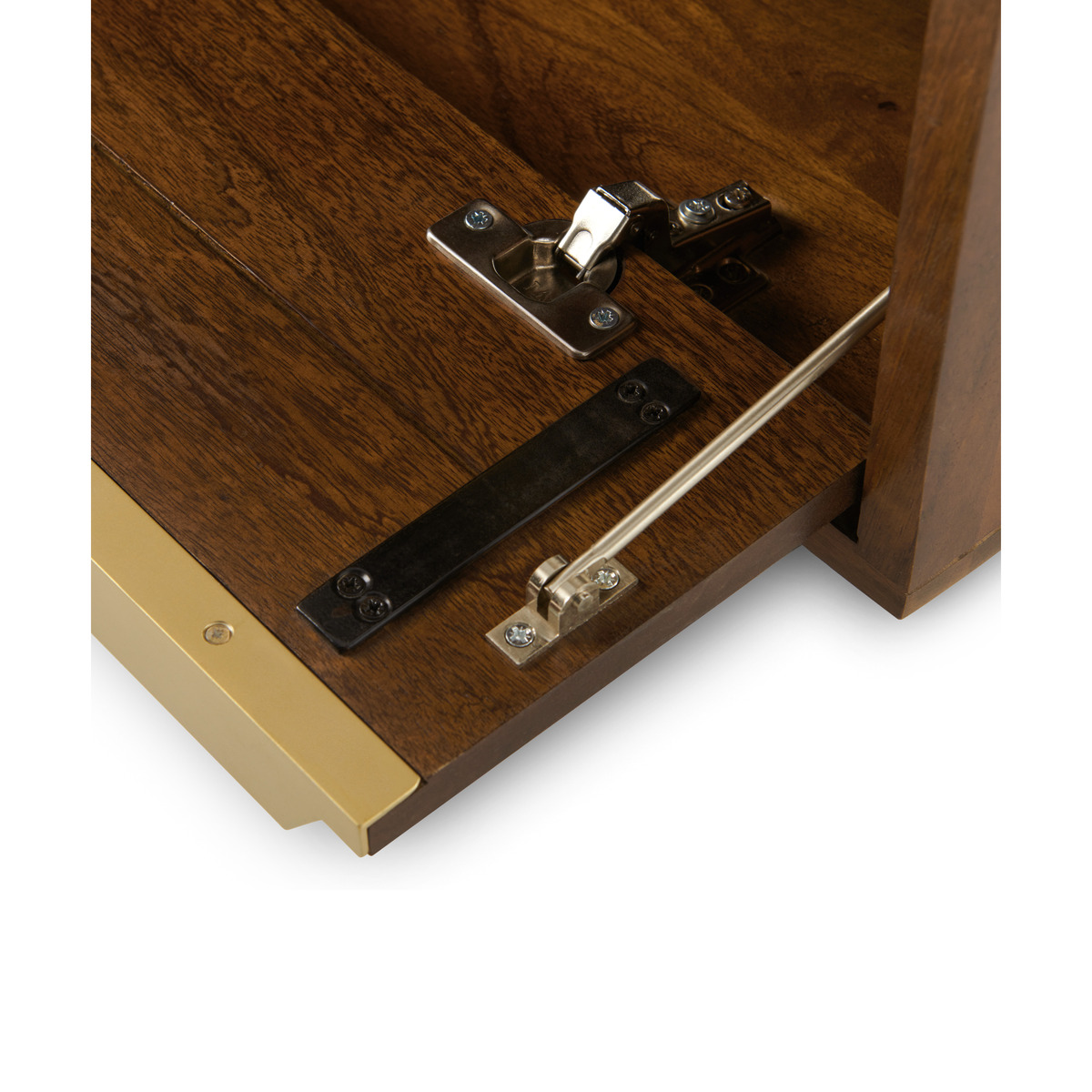 Anderson Compact TV Stand, Mango Wood & Brass – image 7