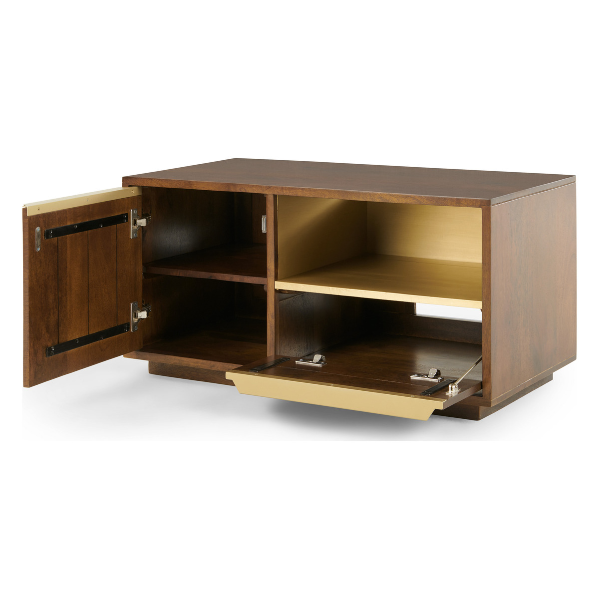 Anderson Compact TV Stand, Mango Wood & Brass – image 8