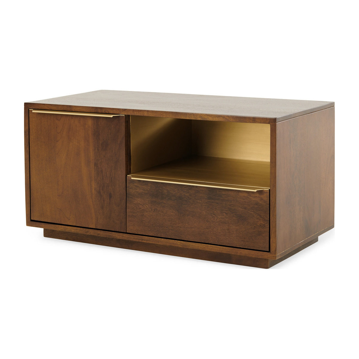 Anderson Compact TV Stand, Mango Wood & Brass – image 2