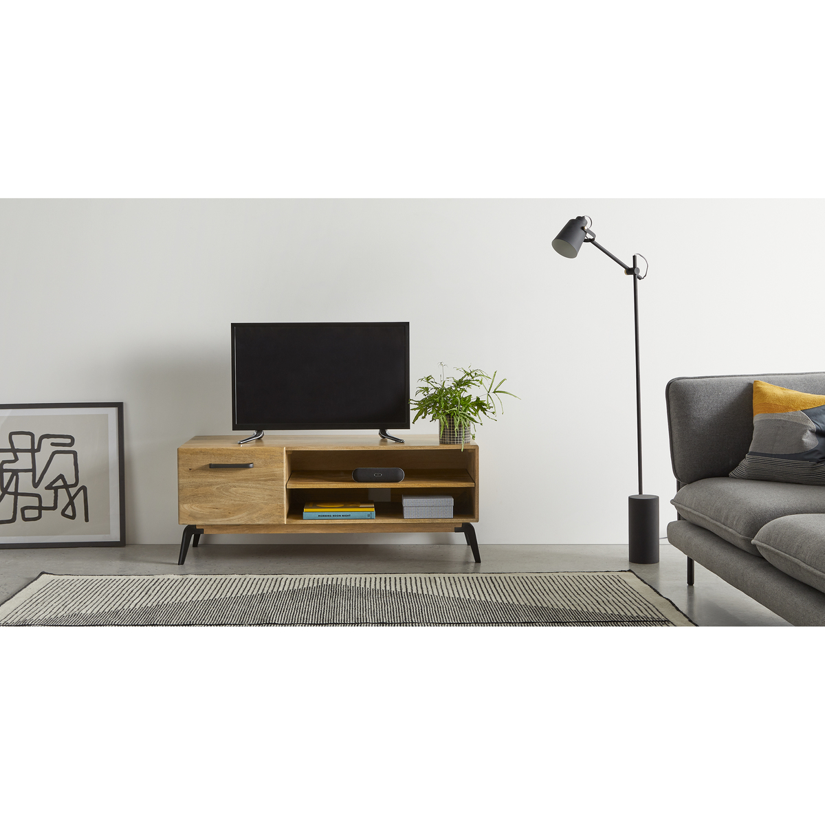 Lucien TV Stand, Light Mango Wood – image 3