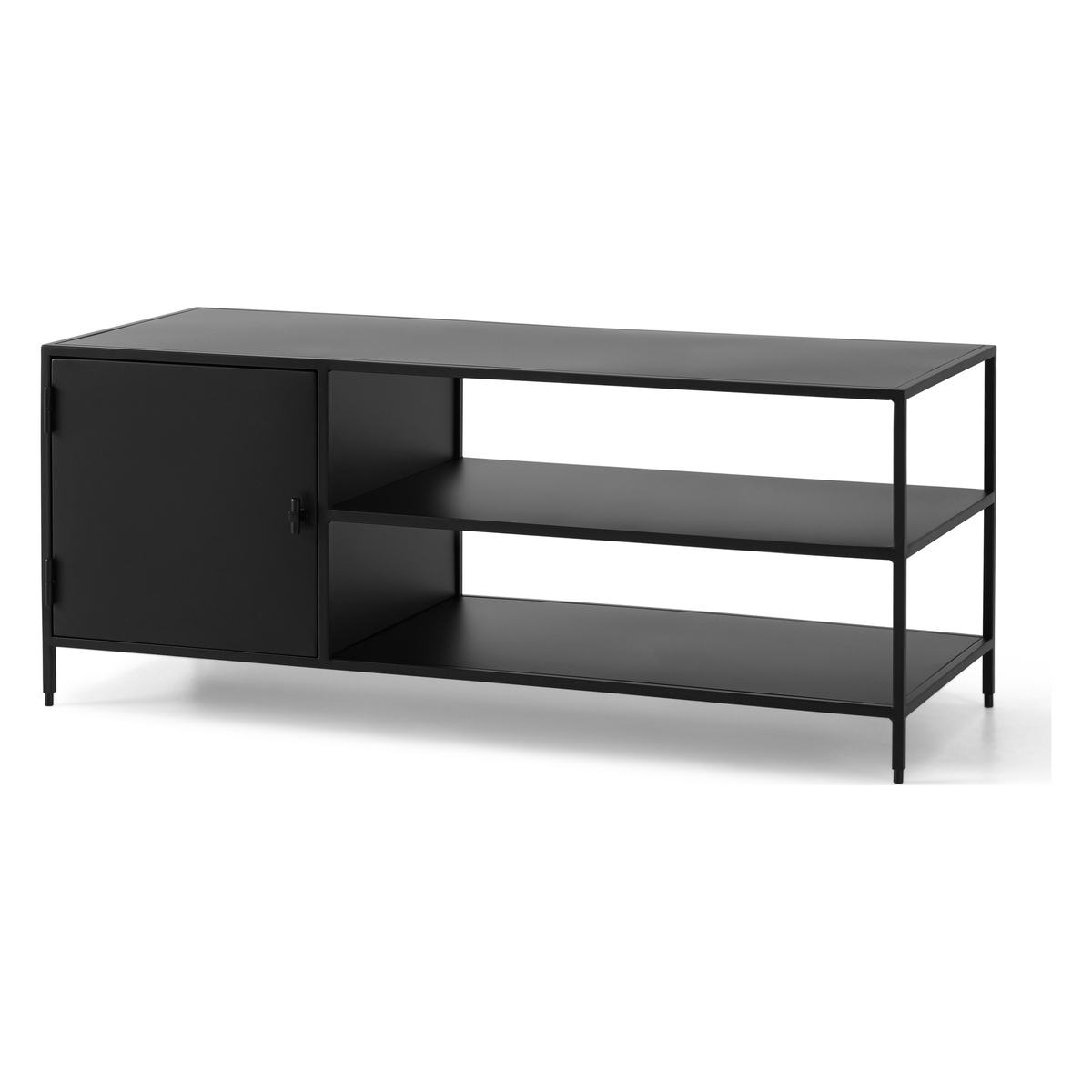 Solomon Compact TV Unit, Black Metal – image 1