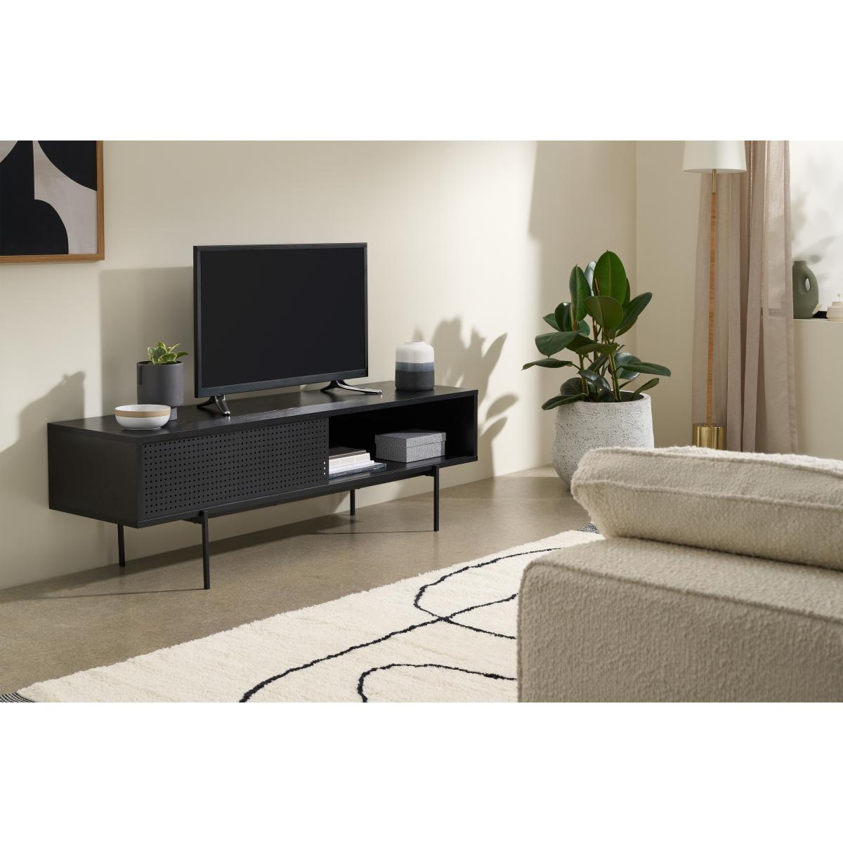 Angus Media Unit, Black Ash Effect & Perforated Metal – image 4