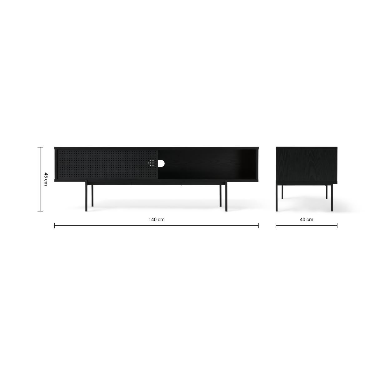 Angus Media Unit, Black Ash Effect & Perforated Metal – image 10