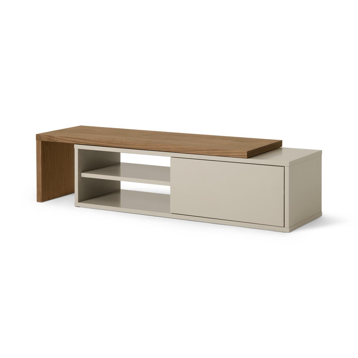 Hault TV Unit, Walnut & Matte Grey – image 3