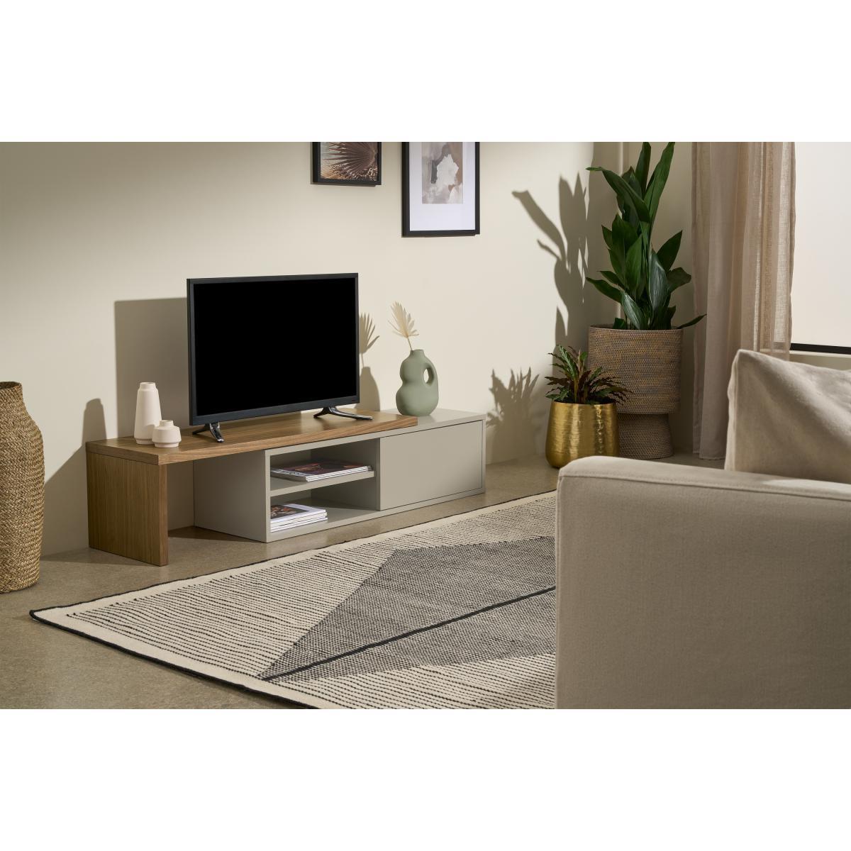 Hault TV Unit, Walnut & Matte Grey – image 4