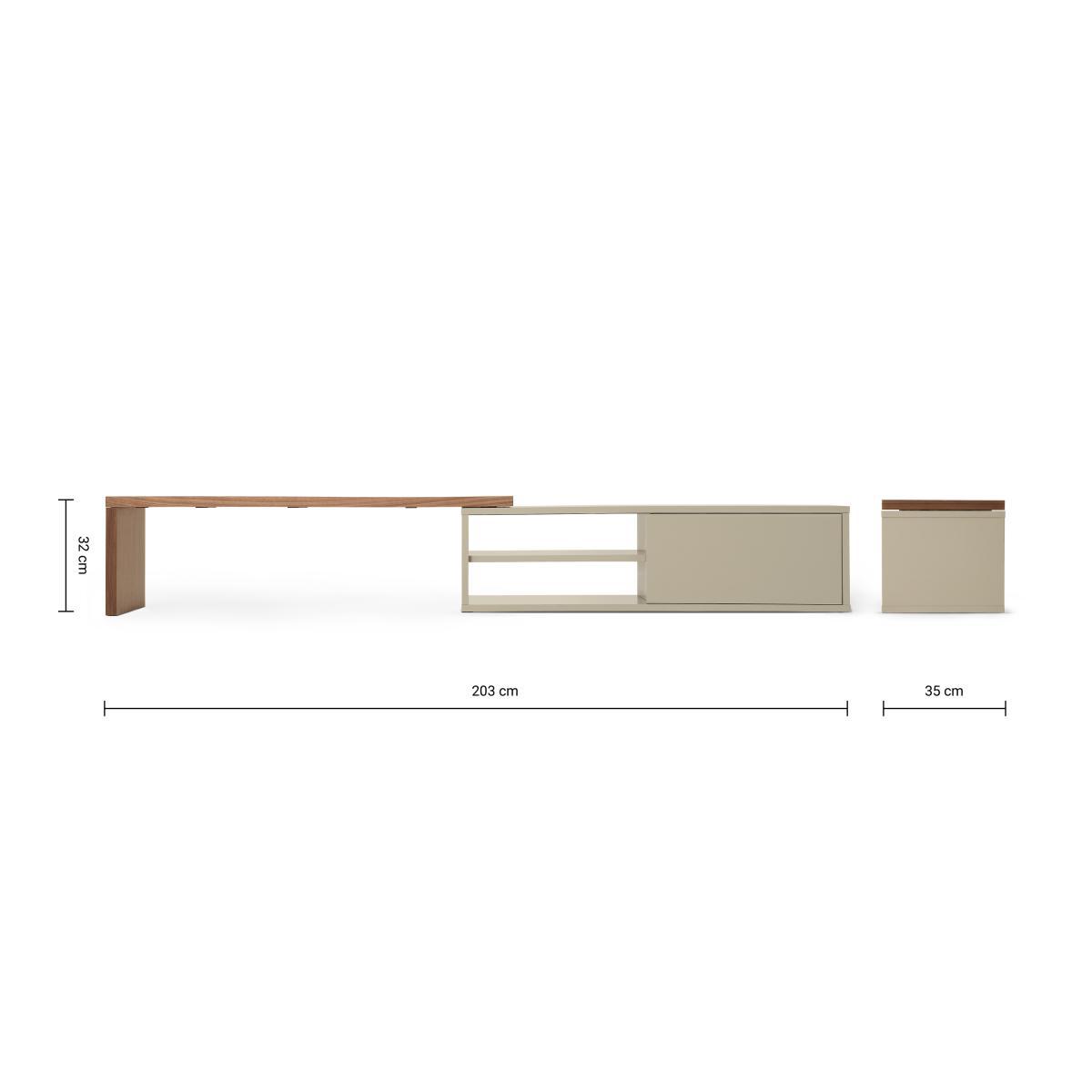 Hault TV Unit, Walnut & Matte Grey – image 9
