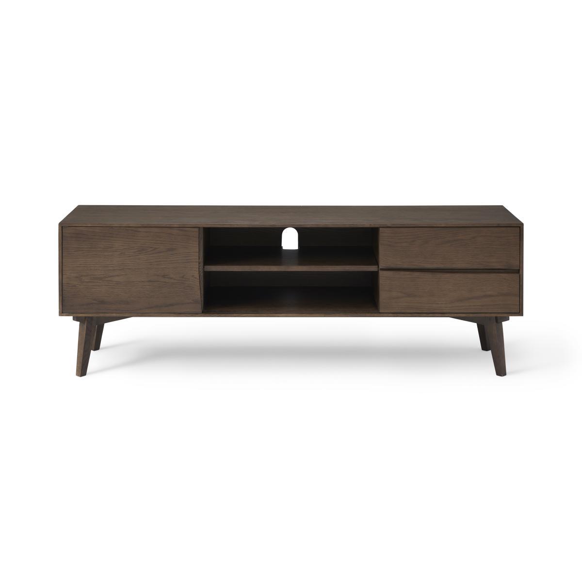 Wingrove Wide Media Unit, Dark French Oak – image 2