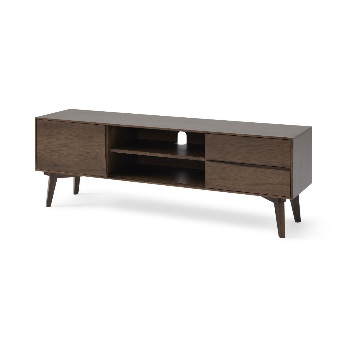 Wingrove Wide Media Unit, Dark French Oak – image 3