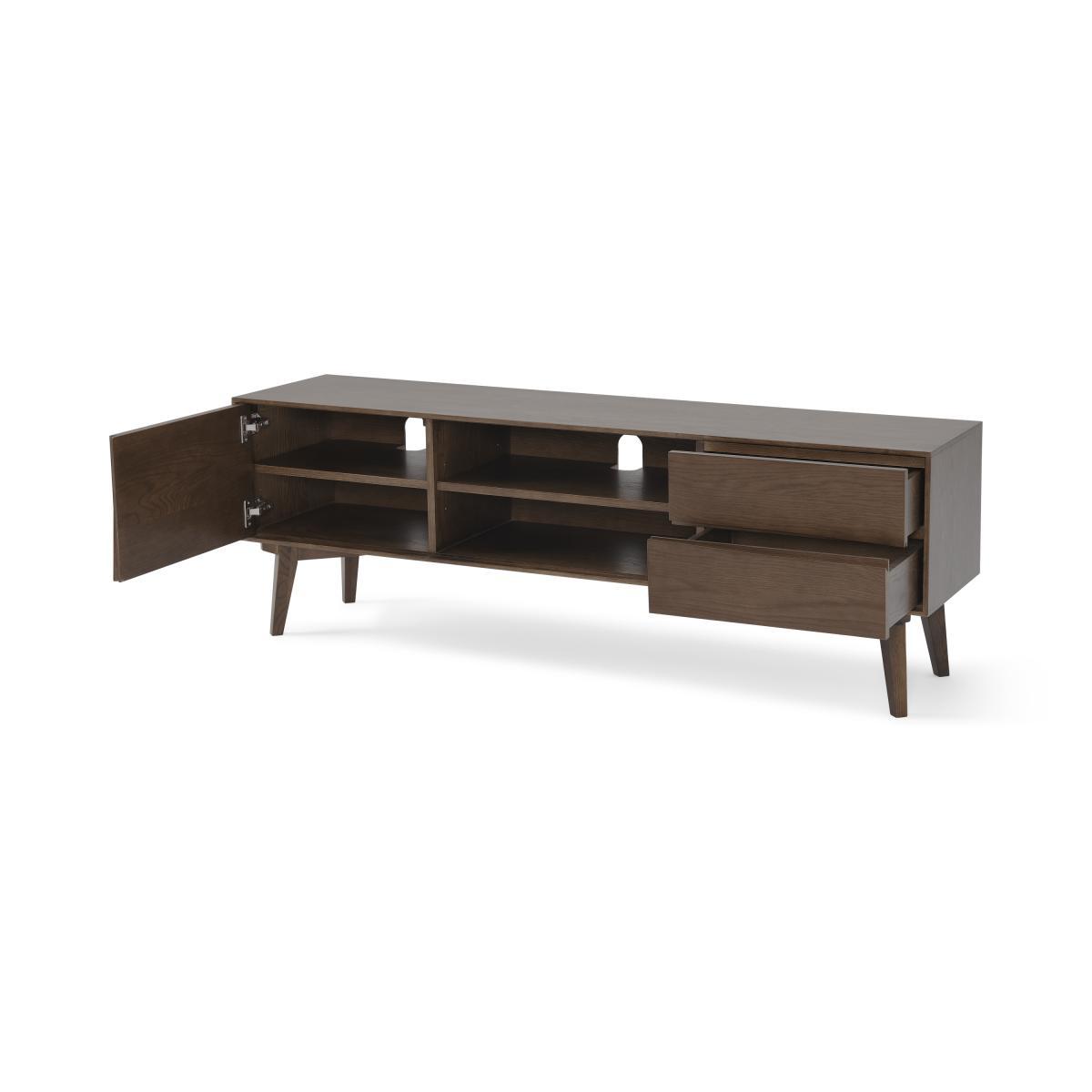 Wingrove Wide Media Unit, Dark French Oak – image 6