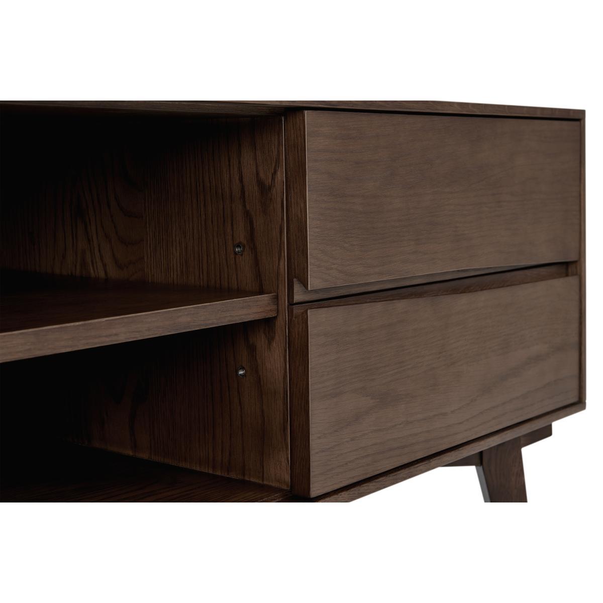Wingrove Wide Media Unit, Dark French Oak – image 7