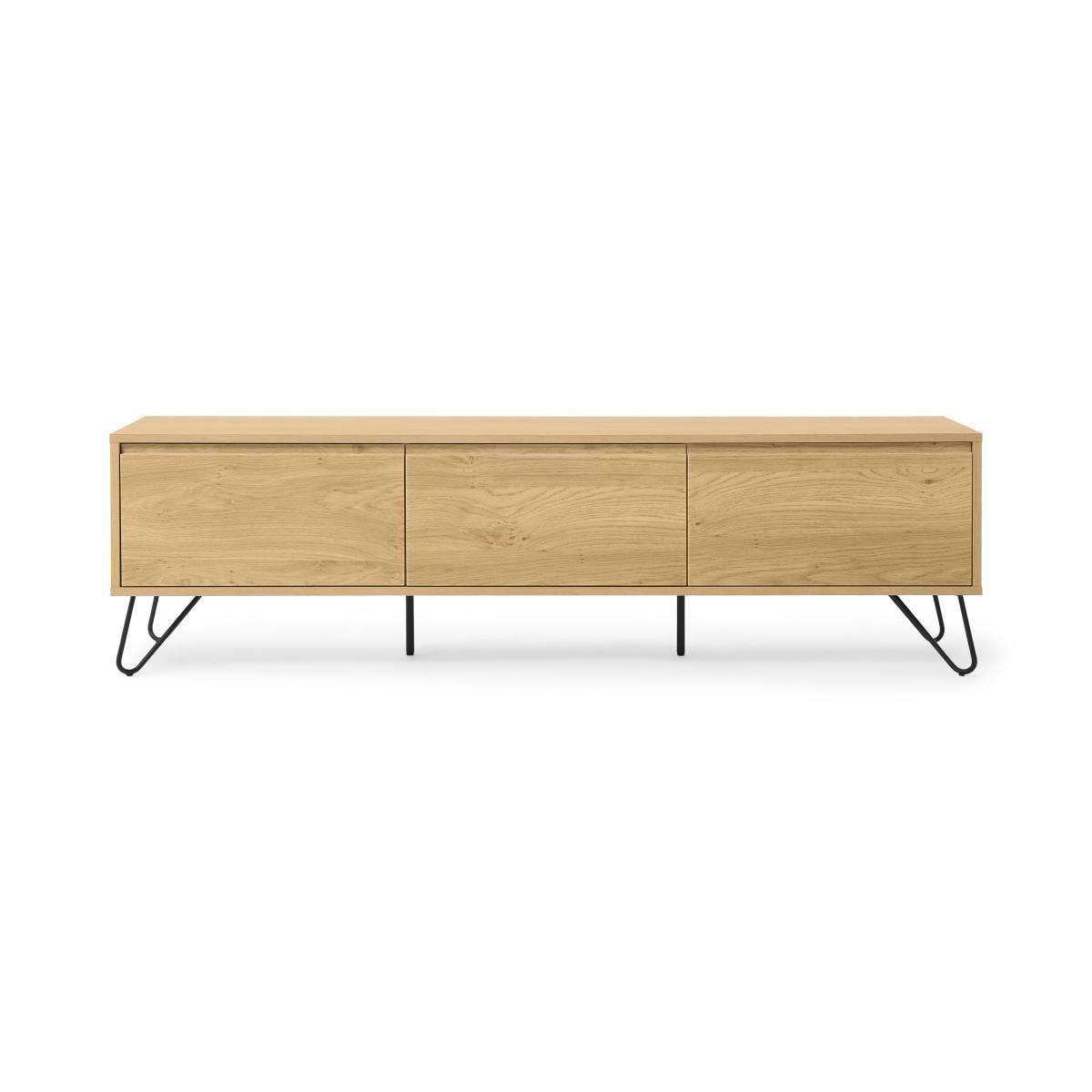 Elona Wide Media Unit, Oak Effect & Black – image 2