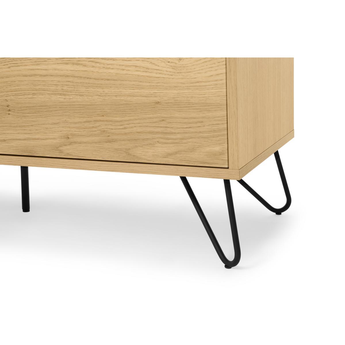 Elona Wide Media Unit, Oak Effect & Black – image 6