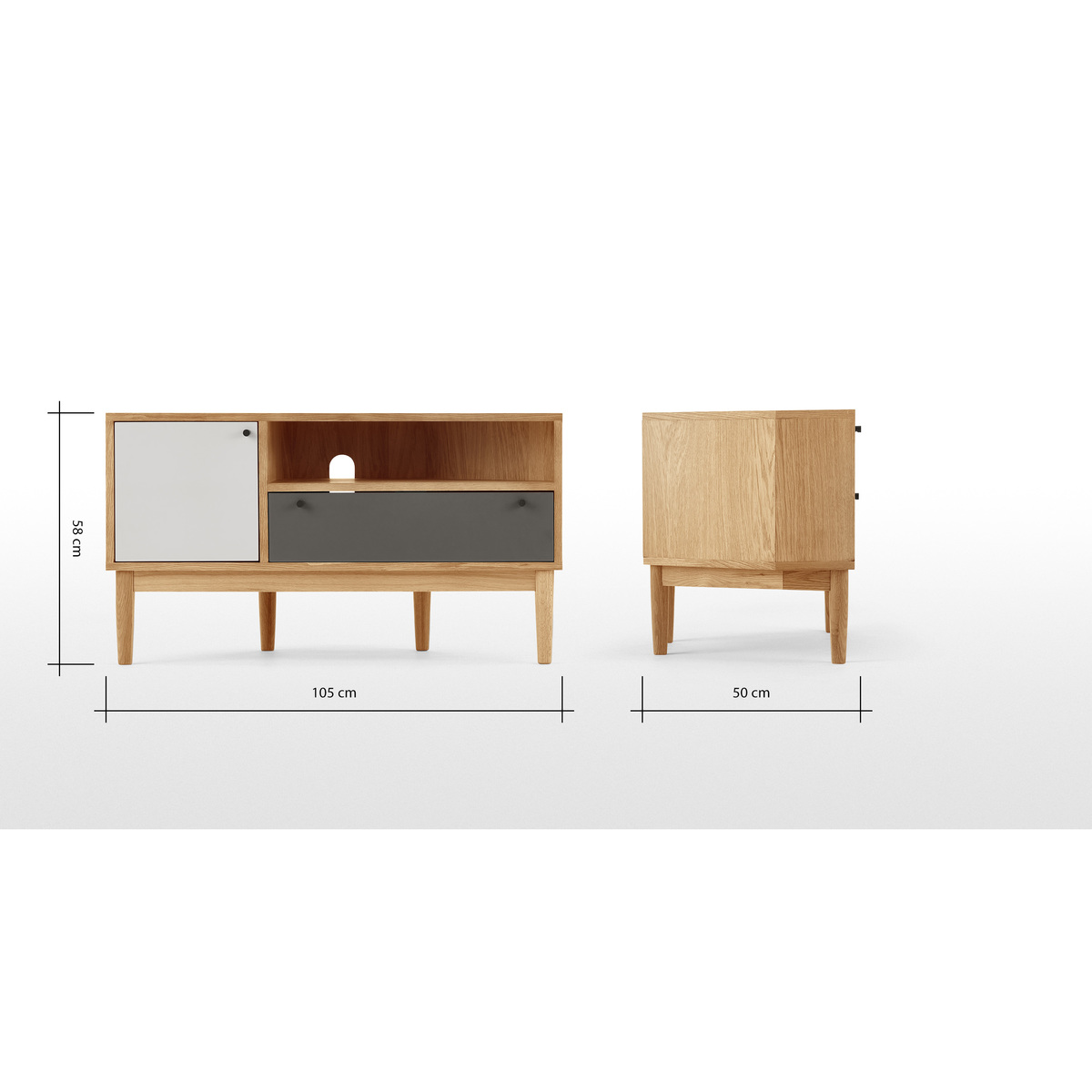 Campton Corner TV Stand, Oak – image 9