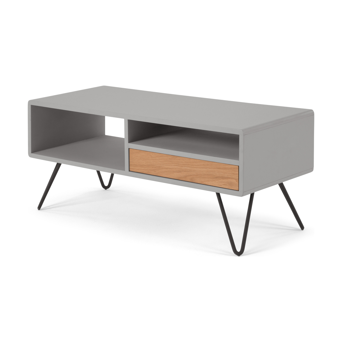 Ukan TV Stand, Grey and Oak – image 2