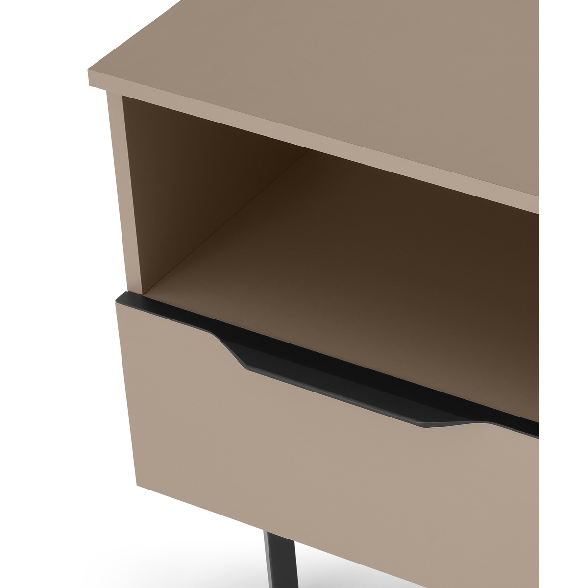 Damien Corner TV Unit, Cappuccino & Black – image 4