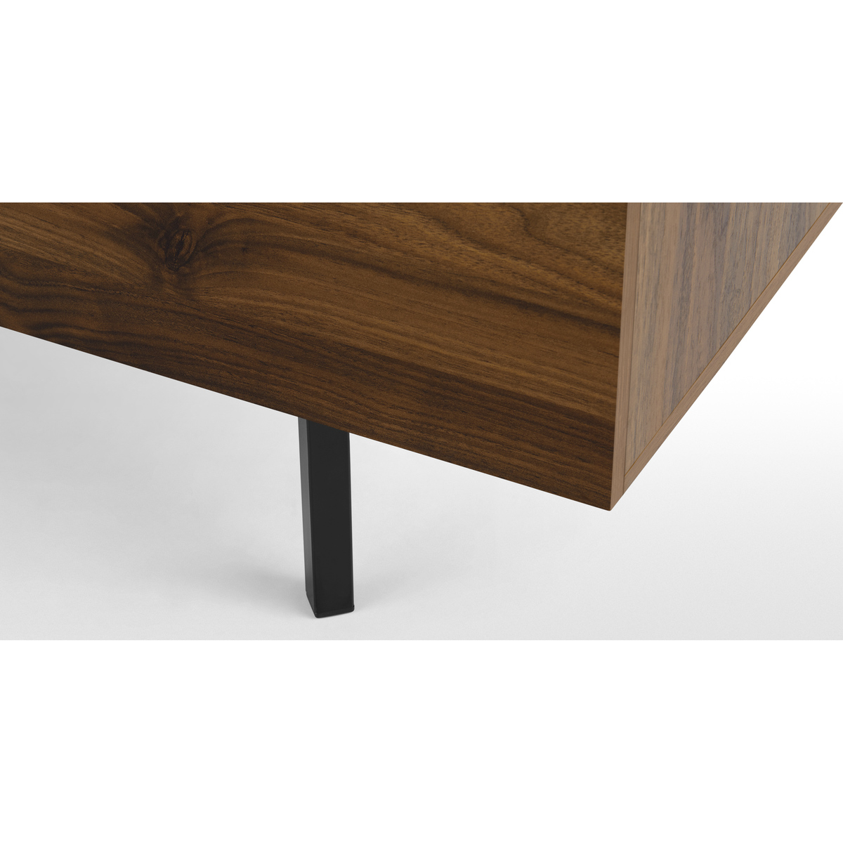 Damien Wide TV stand, Walnut & Black – image 6