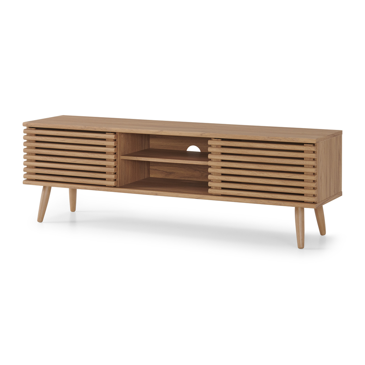Tulma Wide TV Stand, Oak Effect – image 2