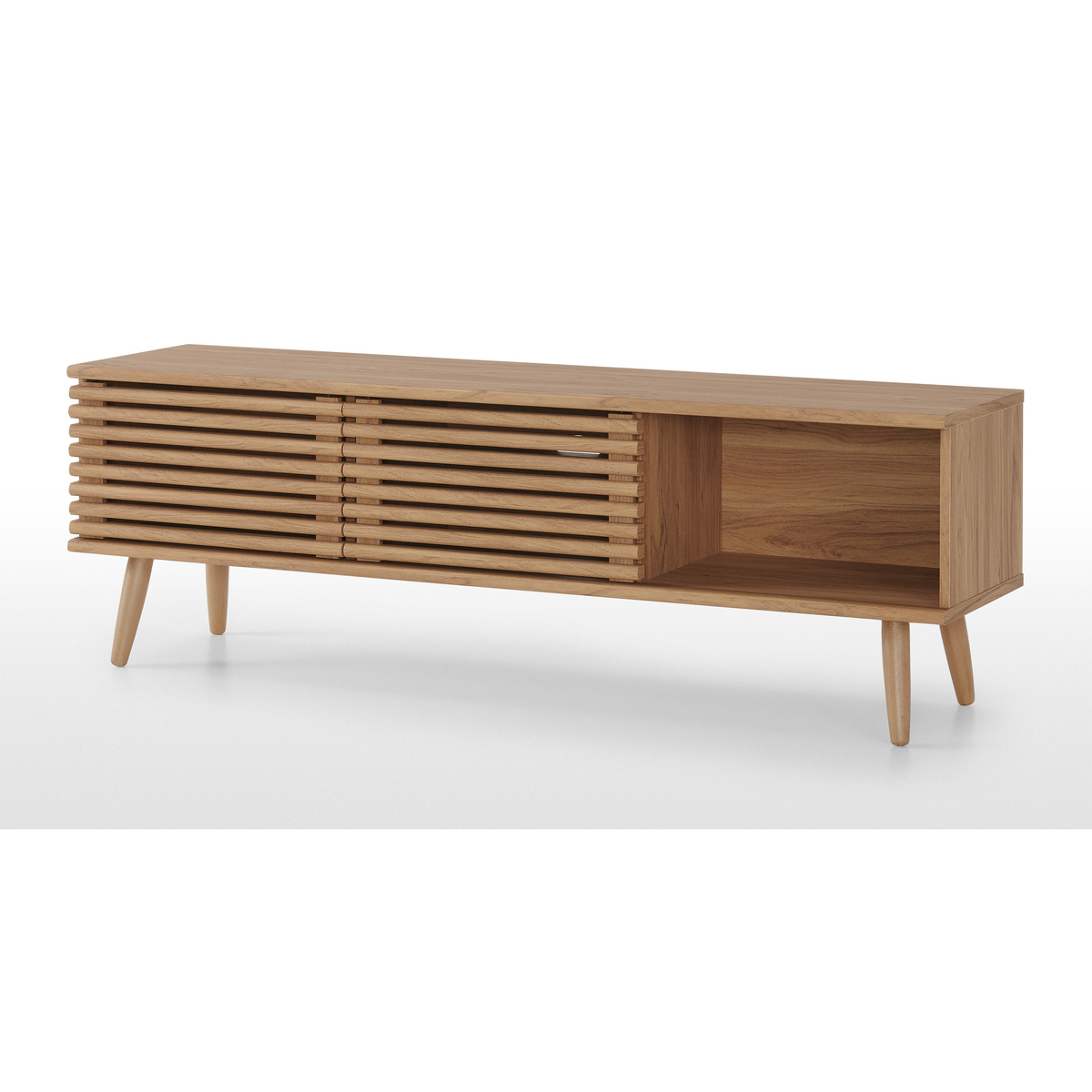 Tulma Wide TV Stand, Oak Effect – image 5