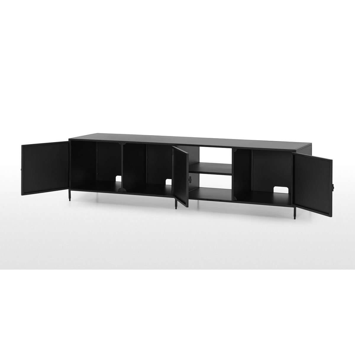 Solomon Wide TV Unit, Black – image 5