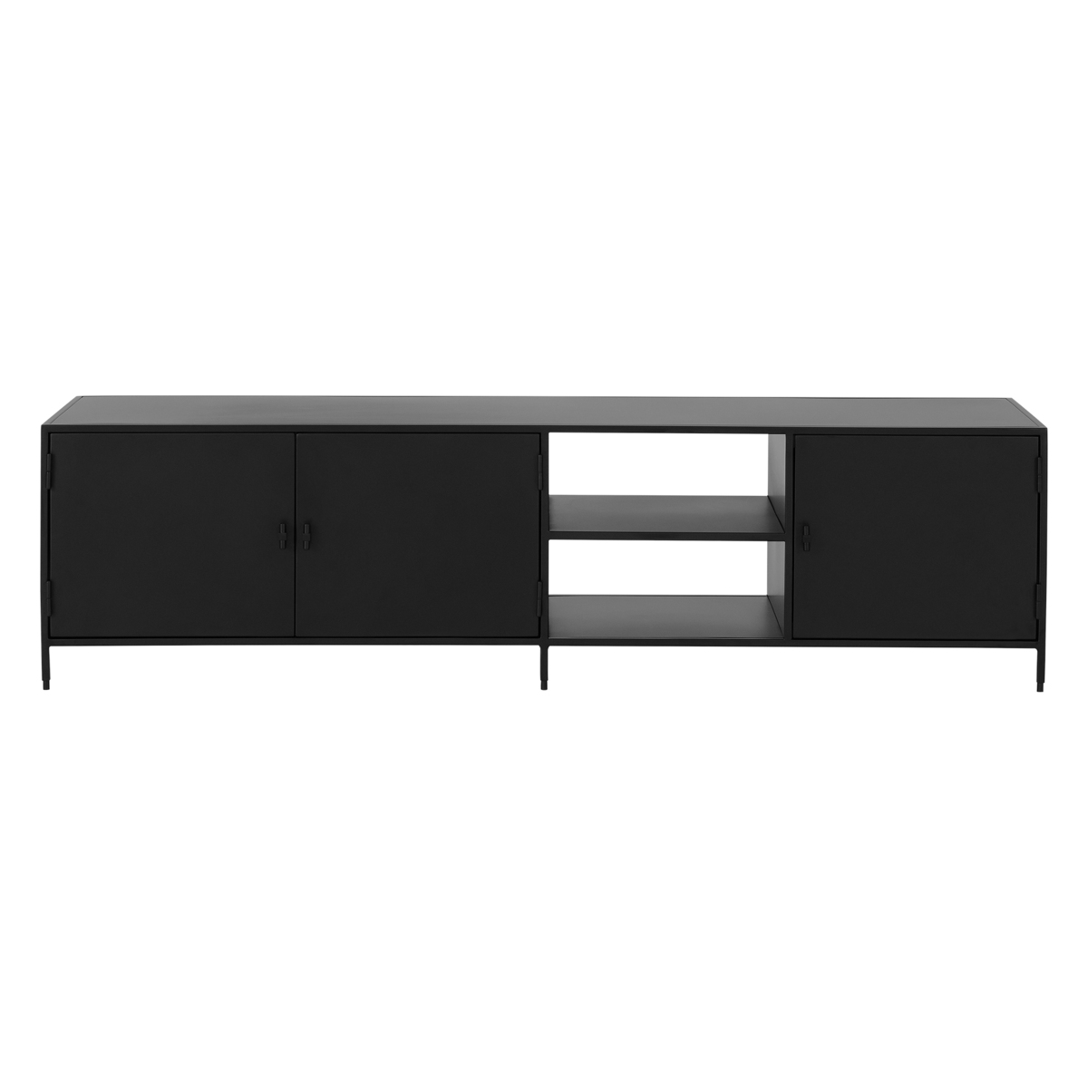 Solomon Wide TV Unit, Black – image 1