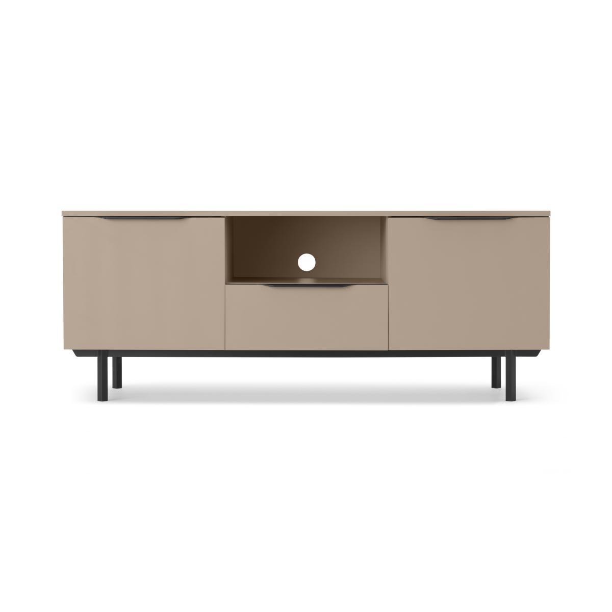 Damien Wide Media Unit, Cappuccino & Black – image 2