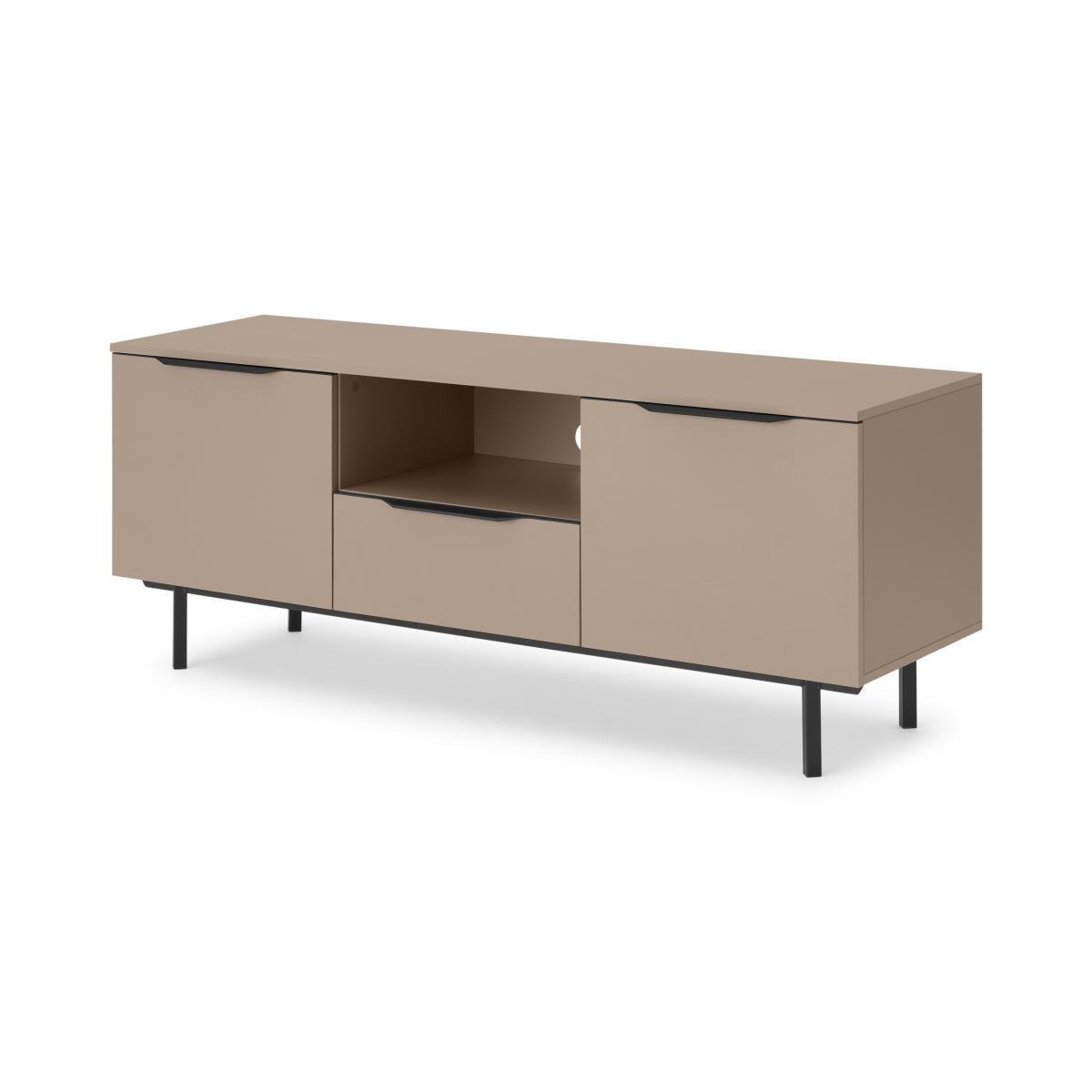 Damien Wide Media Unit, Cappuccino & Black – image 3