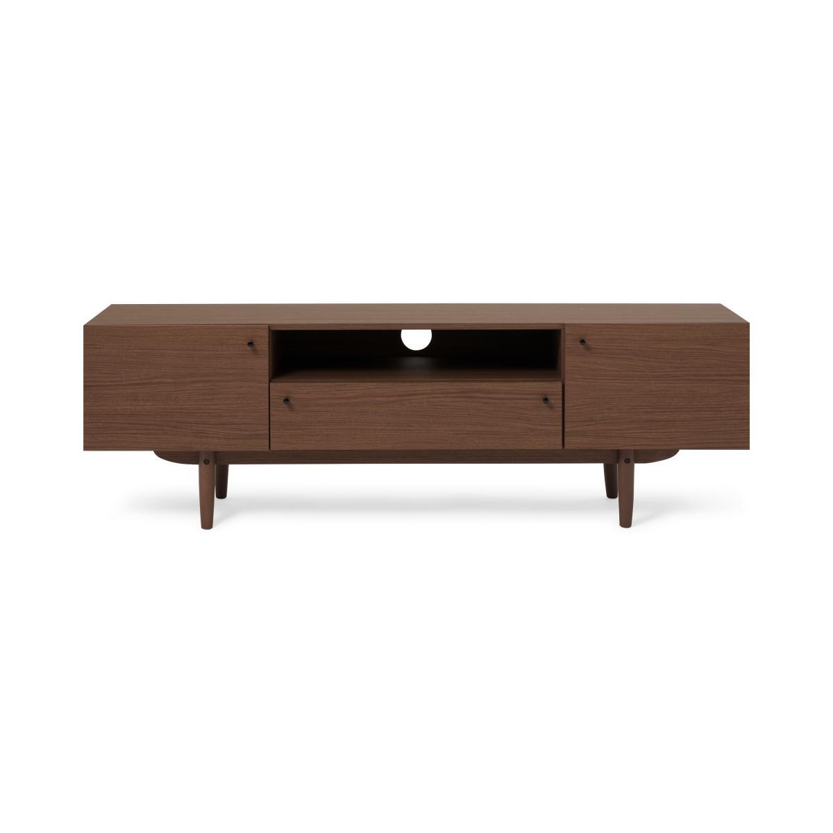Asger Wide TV Stand, Dark Stain Oak Effect – image 2
