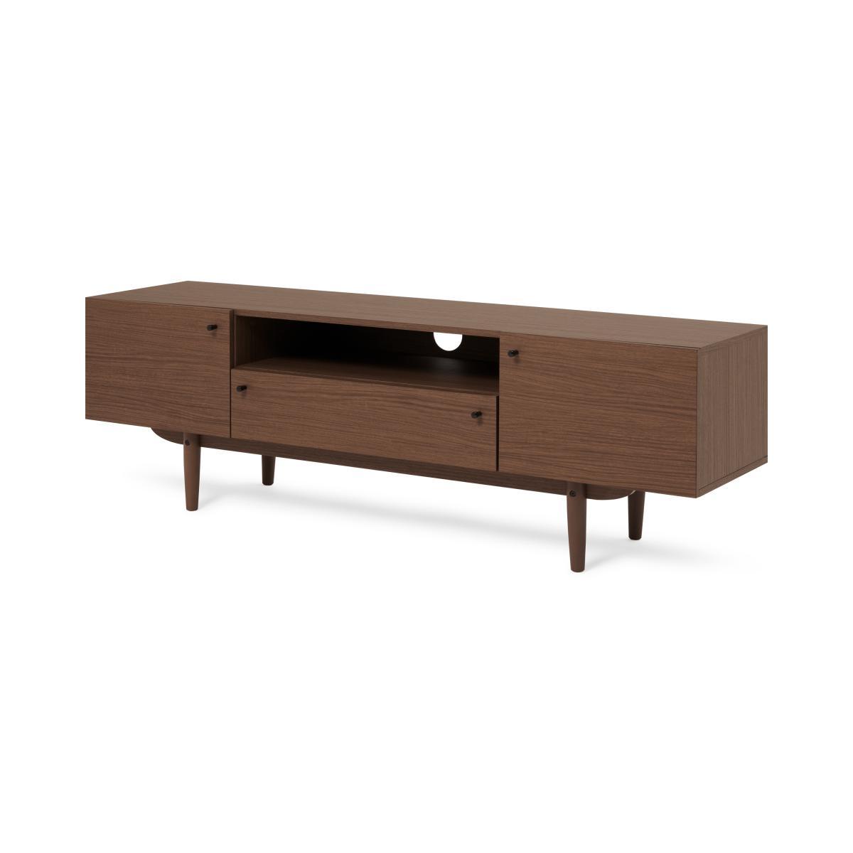 Asger Wide TV Stand, Dark Stain Oak Effect – image 3