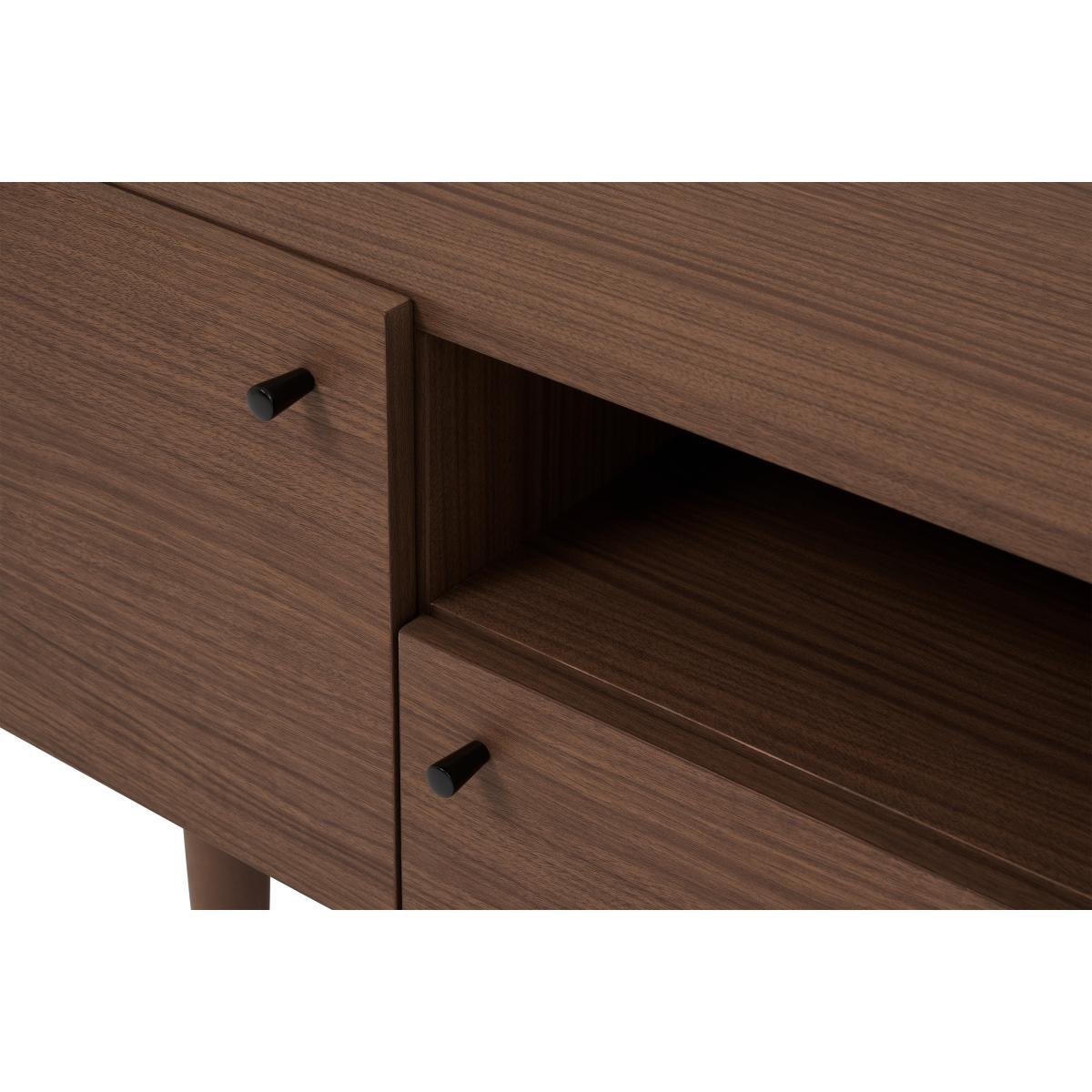 Asger Wide TV Stand, Dark Stain Oak Effect – image 7