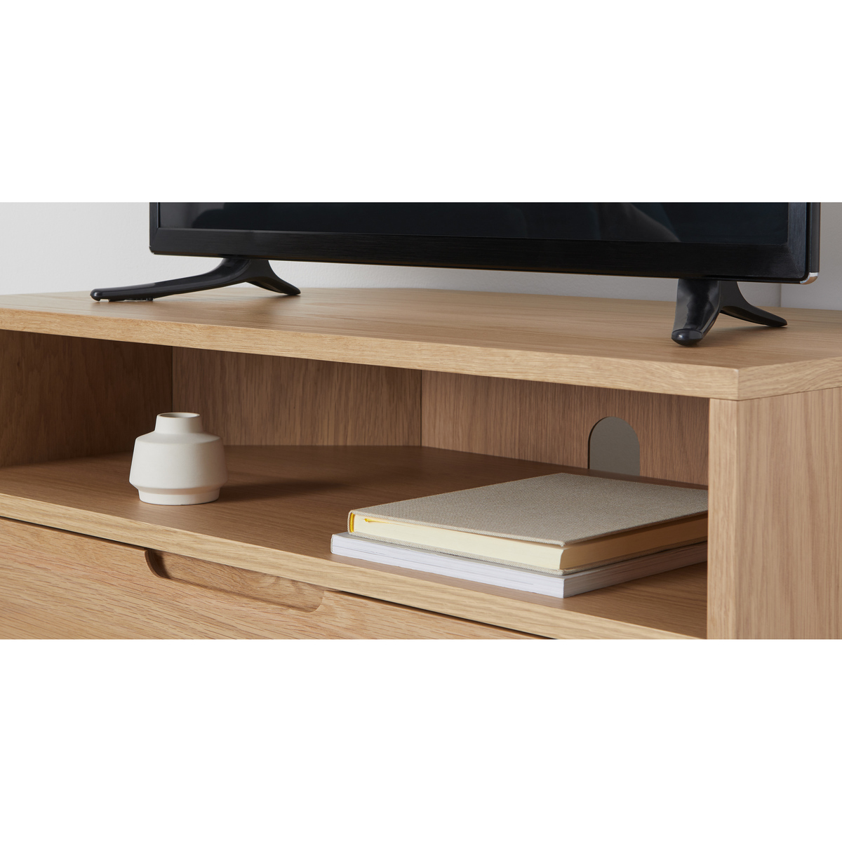 Jenson Corner TV Stand, Oak – image 6