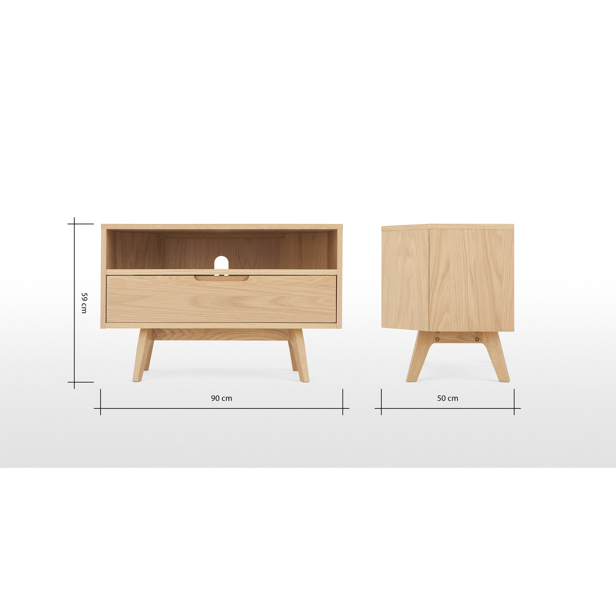 Jenson Corner TV Stand, Oak – image 8