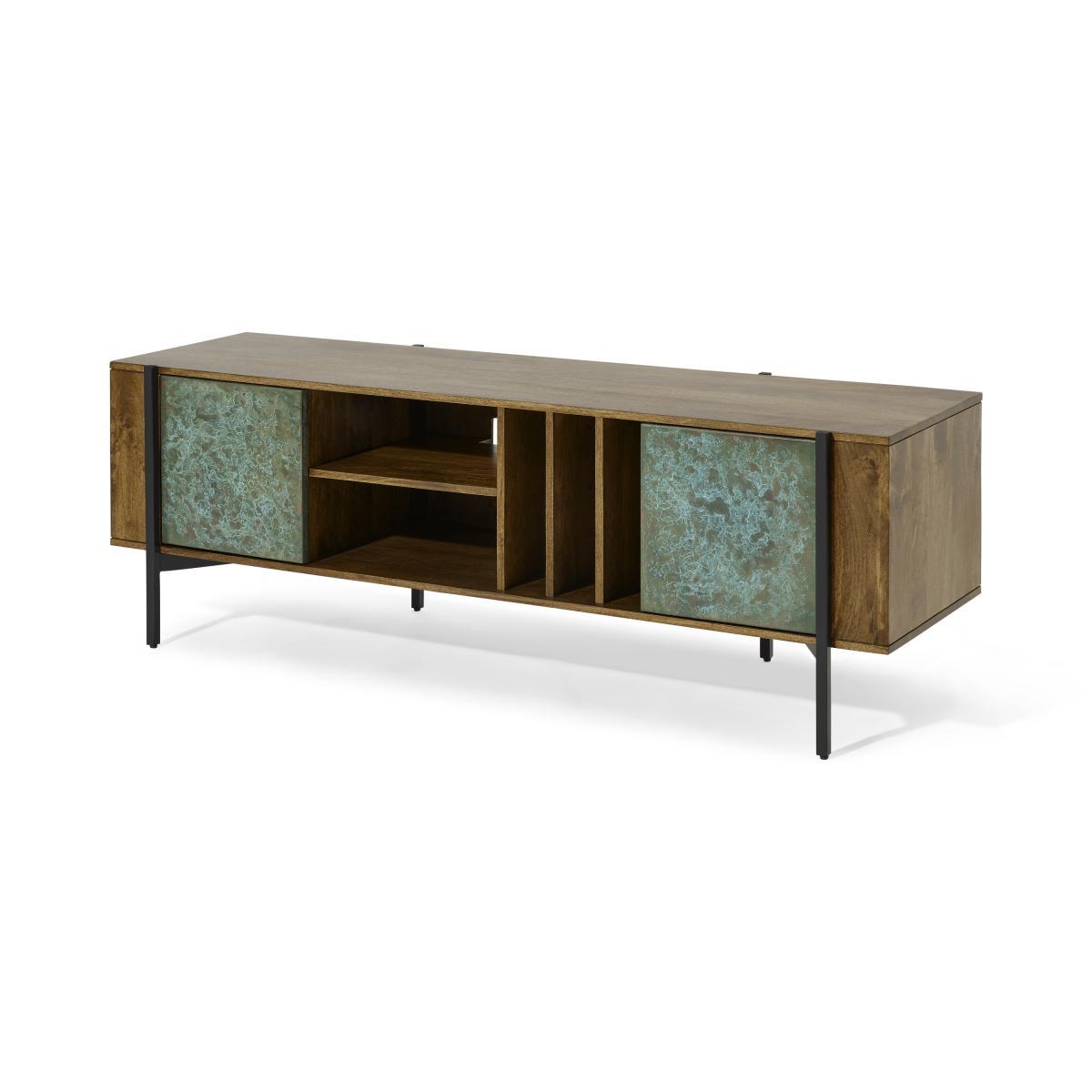 Morland Wide TV Unit, Mango Wood & Patina – image 3