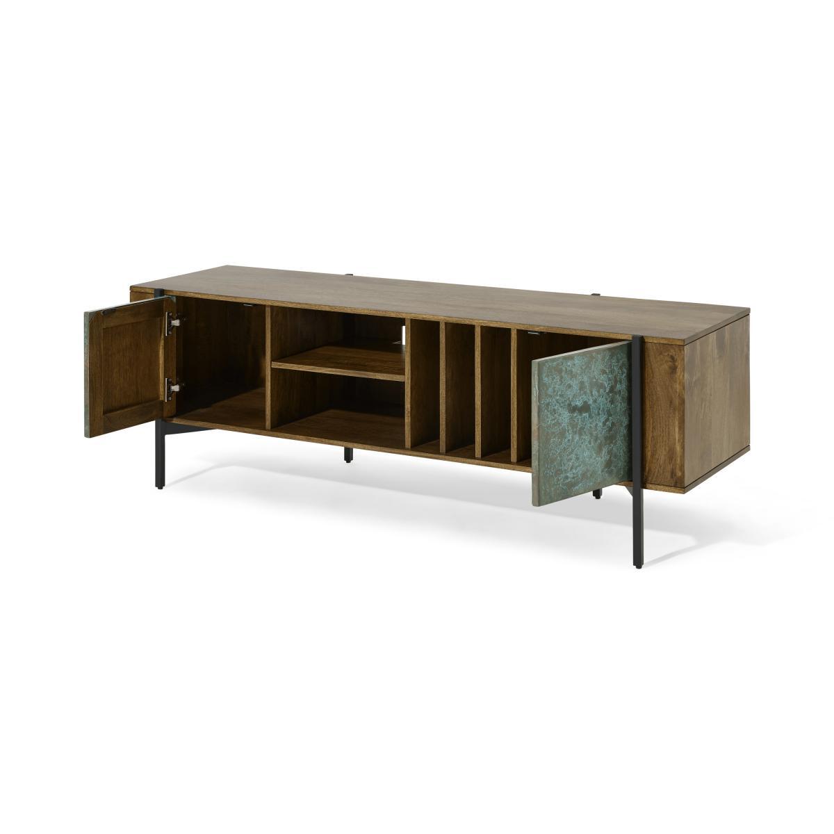 Morland Wide TV Unit, Mango Wood & Patina – image 6