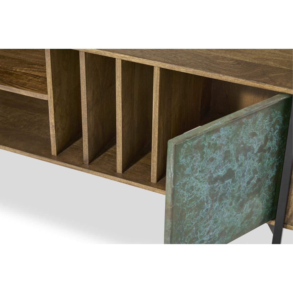 Morland Wide TV Unit, Mango Wood & Patina – image 7