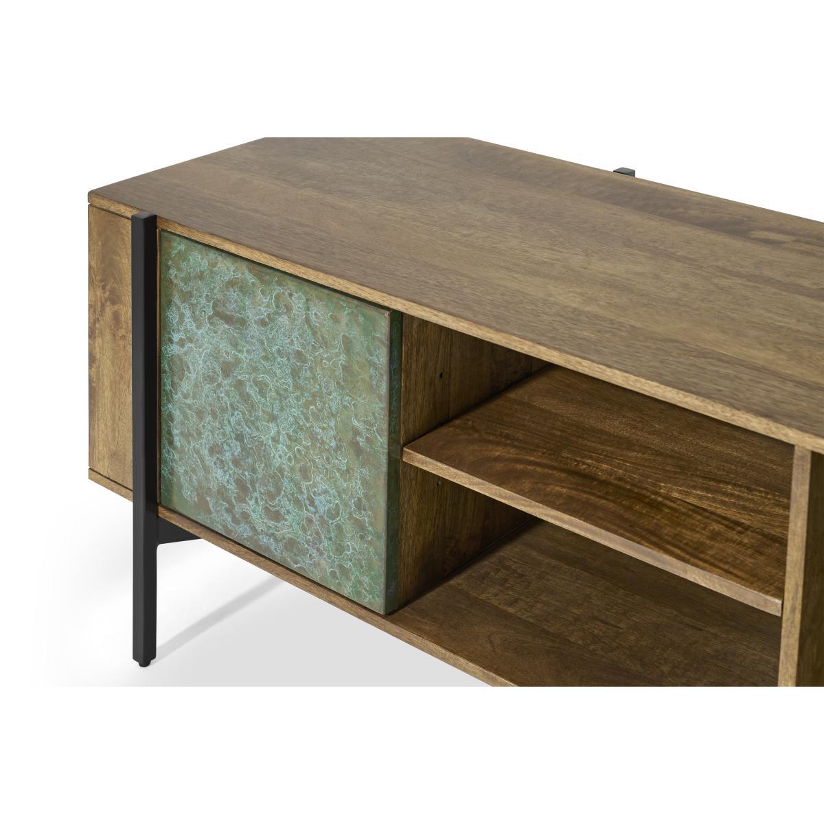 Morland Wide TV Unit, Mango Wood & Patina – image 8