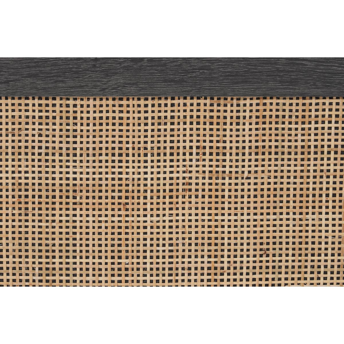 Pavia Compact Media Unit, Natural Rattan & Black Wood Effect – image 8