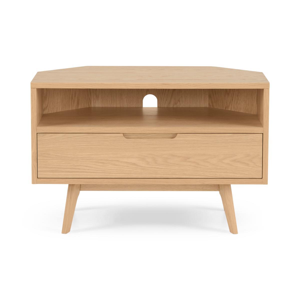 Jenson Corner TV Unit, Oak – image 2