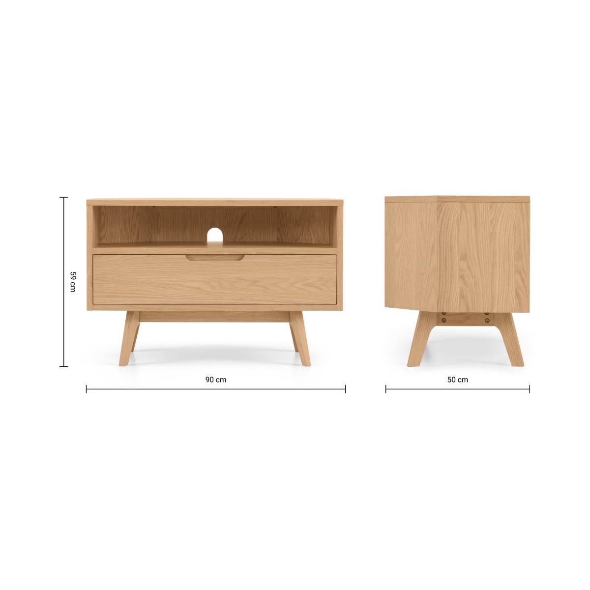 Jenson Corner TV Unit, Oak – image 8